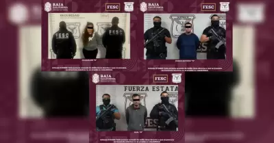 Detiene a 3 personas buscadas en EU por distintos delitos