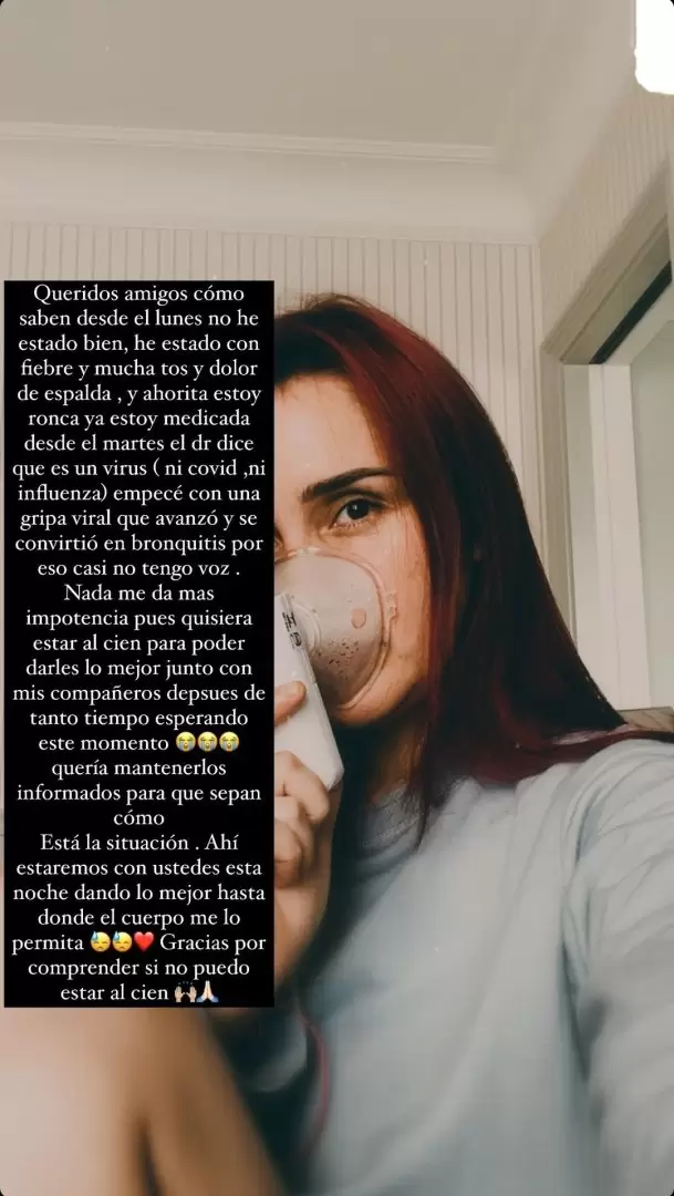 Dulce María bronquitis