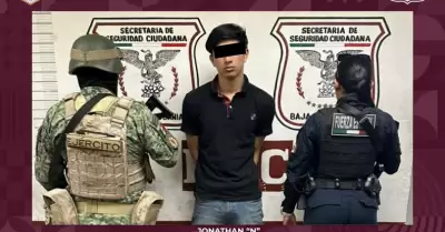 Detienen Fuerza Estatal y SEDENA a joven armado en Mexicali