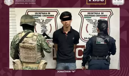 Detienen Fuerza Estatal y SEDENA a joven armado en Mexicali