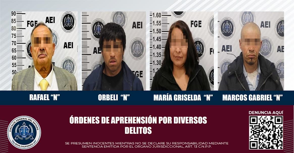 Tres hombres y una mujer detenidos con orden de aprehensión: FGE ...