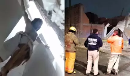 Figura de Cristo queda intacta tras derrumbe de iglesia en San Luis Potos