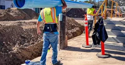 Realiza CESPE reposici�n de red de agua potable de colonias Benito Ju�rez, Emple