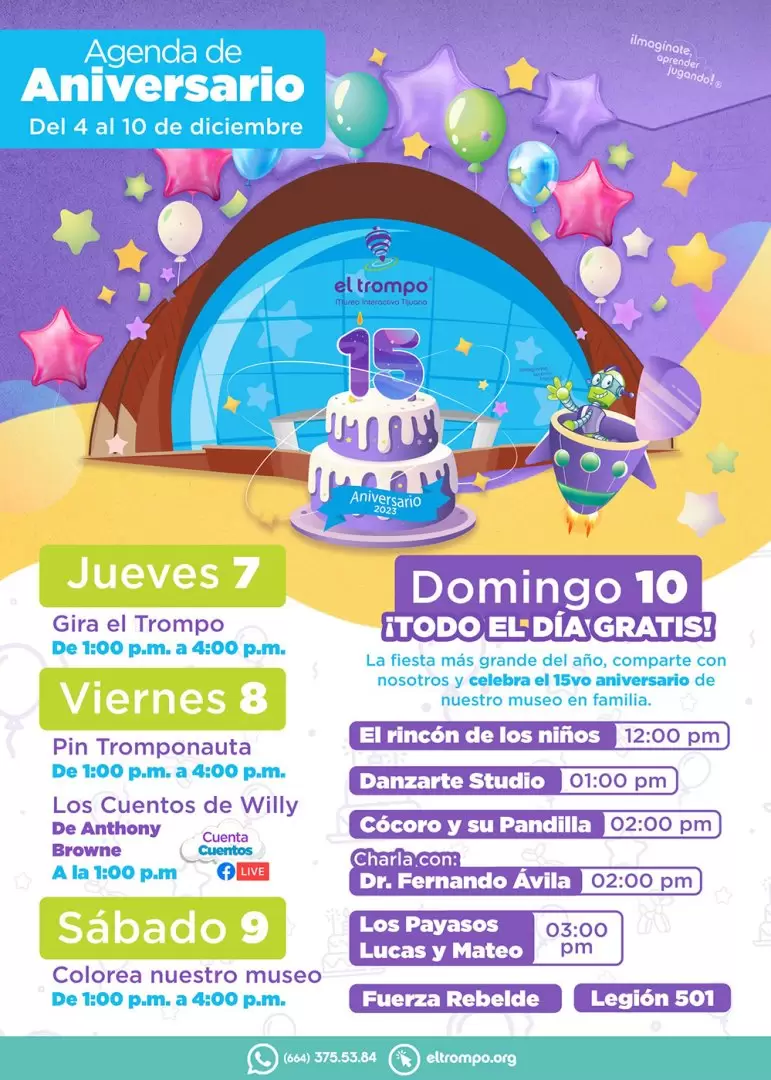 Agenda semanal aniversario