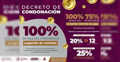 �ltima semana para la condonaci�n de multas y recargos en el servicio de agua: C