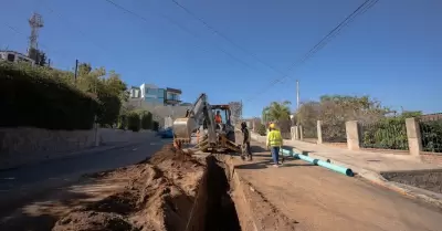 Avanza CESPTE trabajos de reposici�n de red de alcantarillado sanitario en colon