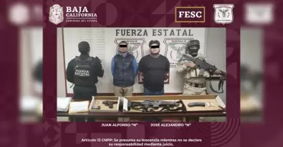 Detiene a hombres en posesin de armas y vehculo con reporte de robo