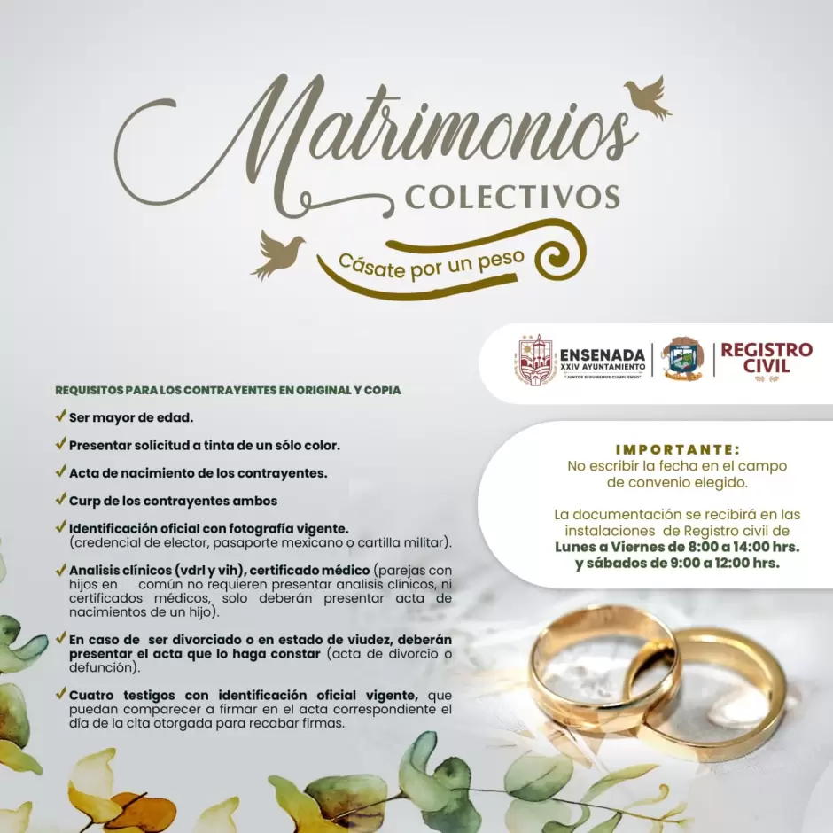 Por iniciar campaa de bodas colectivas en Ensenada