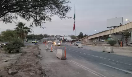 Abierta la circulaci�n en r�o nuevo a la altura del eje central en Mexicali: