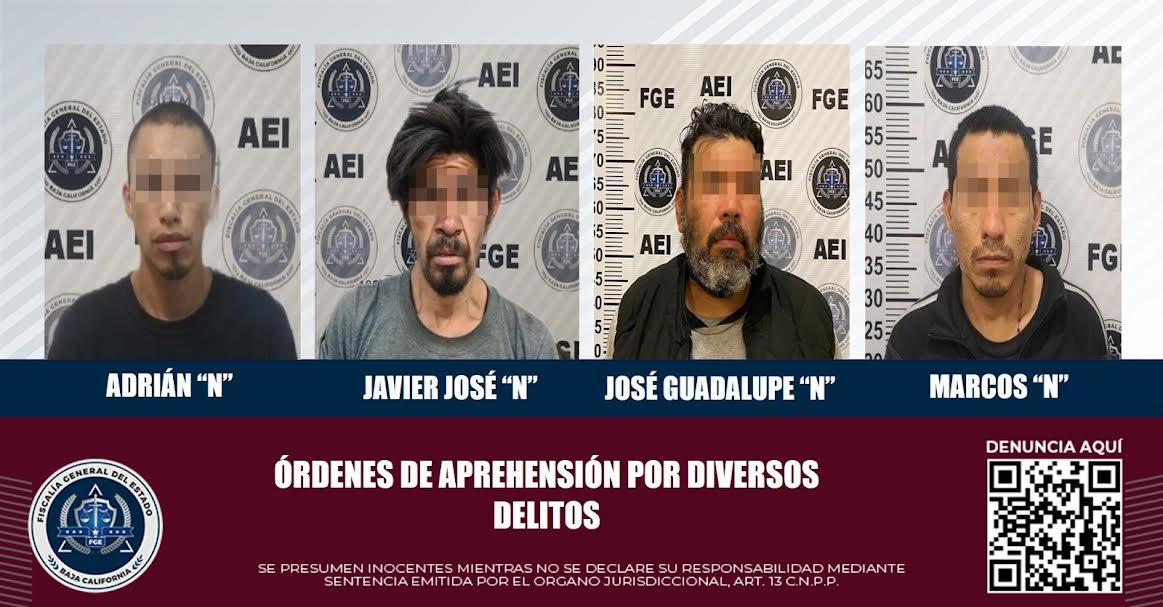 Aprehenden elementos de la FGE a cuatro prófugos de la justicia ...
