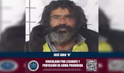 Detenido por lesiones y portacin de arma prohibida