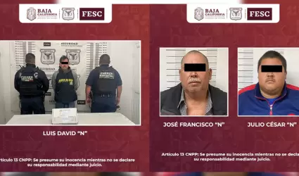 Detenidos con armas de fuego