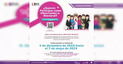 Reitera IEEBC invitaci�n a ciudadan�a para participar como persona observadora e