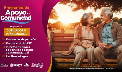 CESPM ofrece programa de apoyos para personas jubiladas, pensionadas y en condic