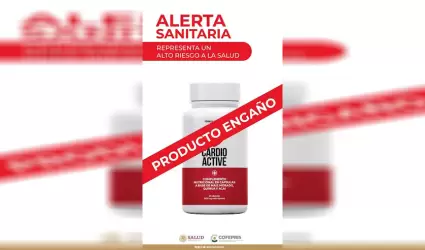 Cardio Active es un producto engao y riesgoso para la salud