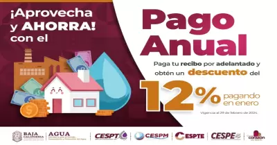 Descuentos por pagar agua con anticipacin