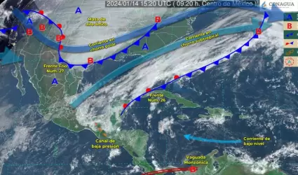 Pronstico meteorolgico del 14 de enero de 2024