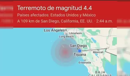 Sismo de magnitud 4.4 sacude la regin de San Diego en California