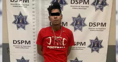 Joven detenido por robo a comercio con violencia y da�os a veh�culos