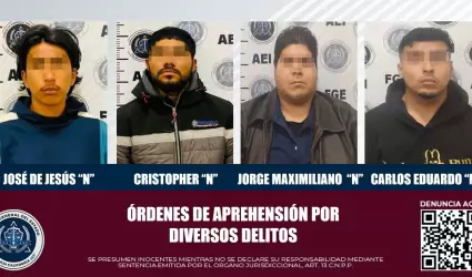 Cumplimentan rdenes de aprehensin por diversos delitos