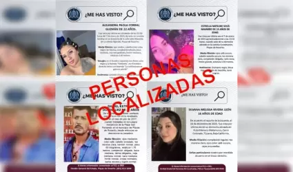 4 personas reportadas como desaparecidas