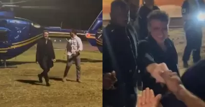 Luis Miguel saludando a fans en Repblica Dominicana.