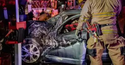 Accidente vial en El Libramiento de Tijuana