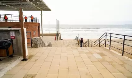 Trabajos en malecn de Playa Hermosa