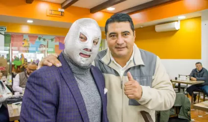 El Hijo del Santo con "Terrible" Morales