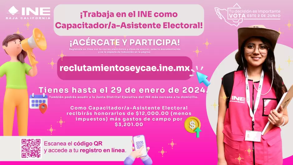 Convocatoria para participar como capacitador o capacitadora asistente electoral