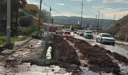 Trabajos preventivos en el colector cochimes ante prximas lluvias