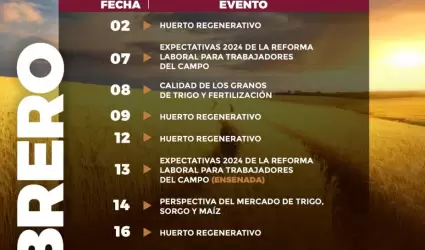 Presentan calendario de capacitaciones para febrero 2024