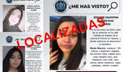 Localiza a tres mujeres reportadas como desaparecidas