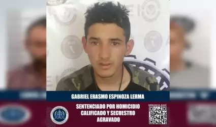 Responsable de homicidio calificado y secuestro agravado