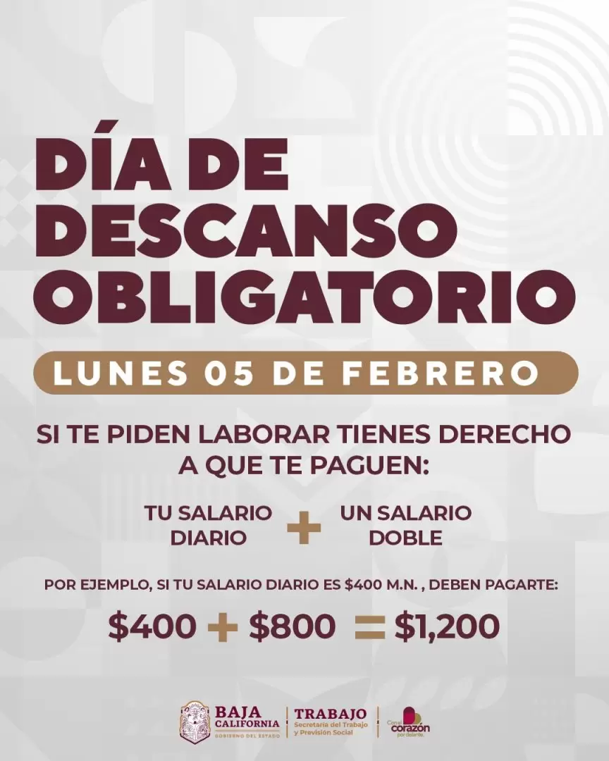 Este lunes 5 de febrero se paga al triple