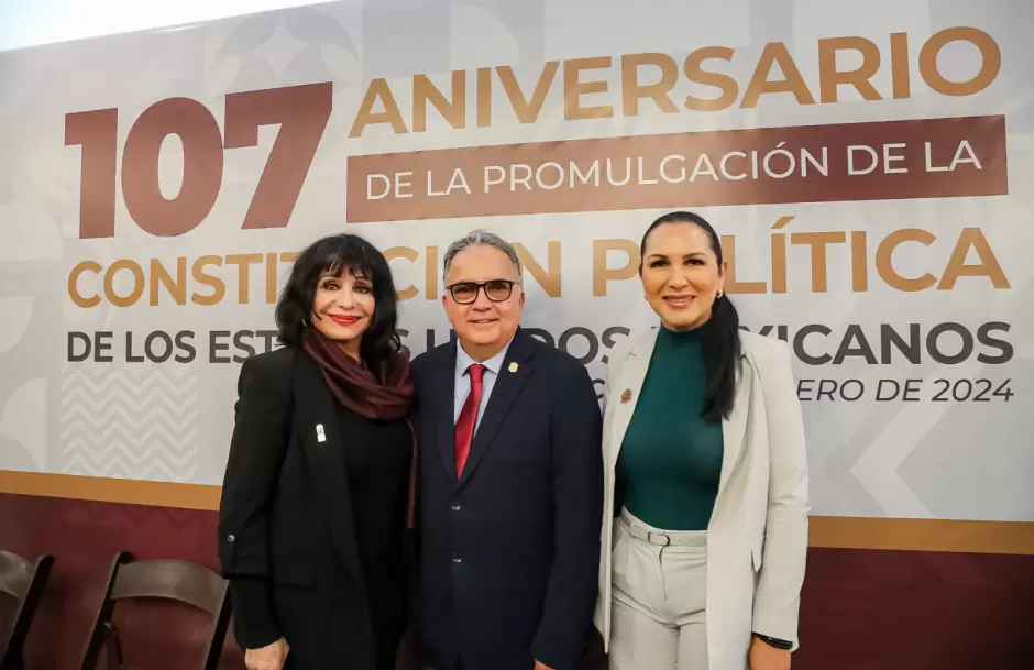 Conmemoran el 107 aniversario de la Constitución Mexicana