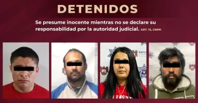 Capturan a tres hombres y una mujer armados