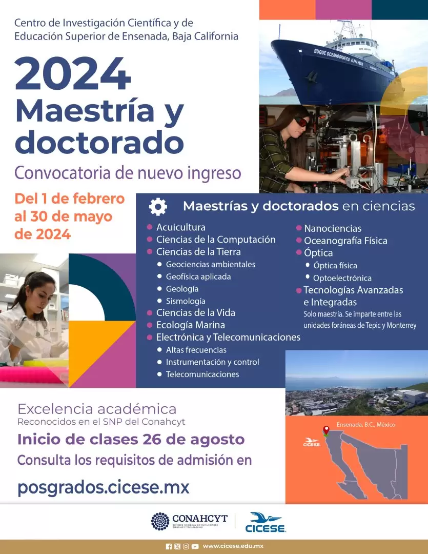 Abren convocatoria de ingreso a maestras y doctorados 2024