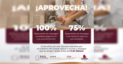 Invita SEPROA a aprovechar condonaci�n de multas y recargos en pago del agua en 