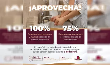 Invita SEPROA a aprovechar condonaci�n de multas y recargos en pago del agua en 