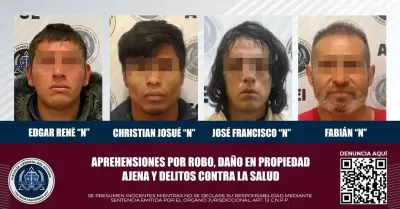 Captura a cuatro prfugos de la justicia