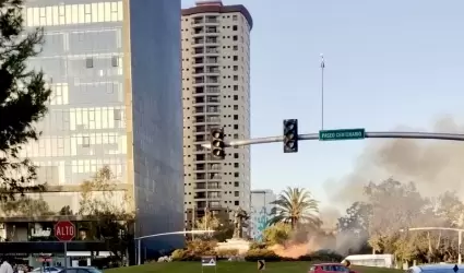 Se incendia glorieta de la Diana Cazadora en Zona Ro