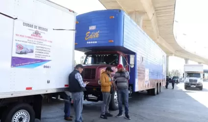 Paro de transportistas en la autopista Mxico-Cuernavaca.