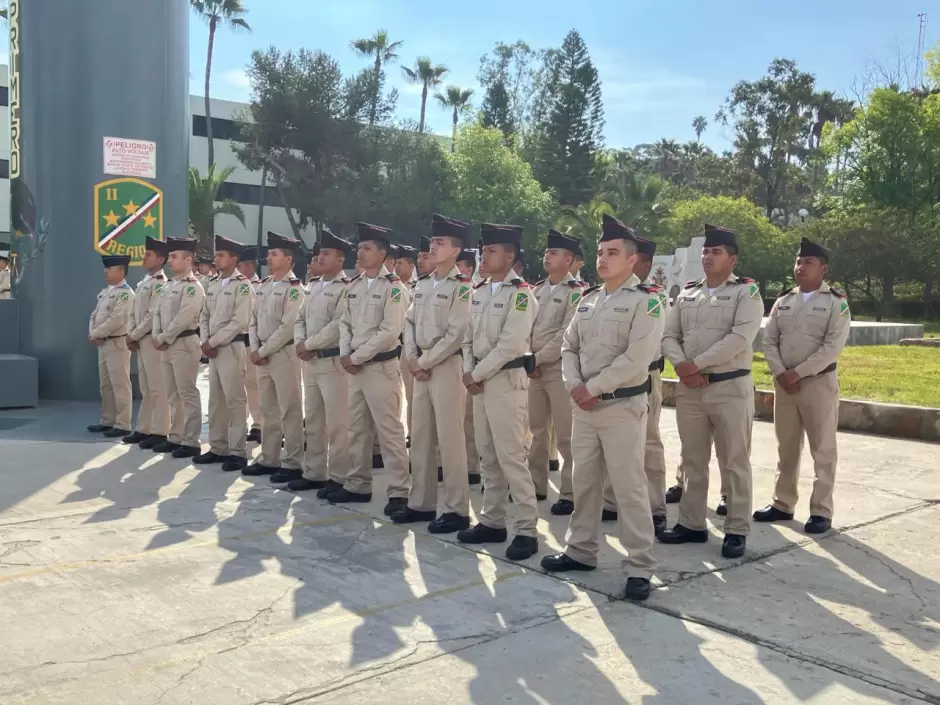 Realizan ceremonia de bienvenida para soldados del Servicio Militar Nacional Clase 2005 y remisos Pert. a la 2/a. C.I.A