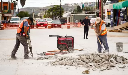 Obras en calles Mxico y la Coral