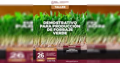 Invita SADERBC a taller demostrativo para producci�n de forraje verde