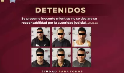 Detencin de 7 personas y decomiso de armamento