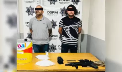 Detenidos con armas de fuego y drogas