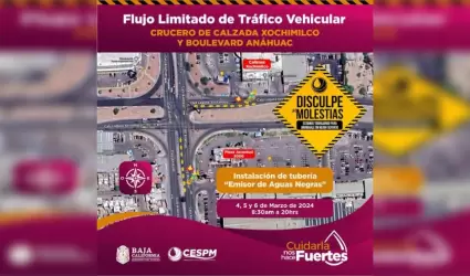 Inicia CESPM trabajos del emisor voluntad: ajustes de circulaci�n en Calzada Xoc