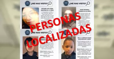FGE localiza a cuatro personas reportadas como desaparecidas